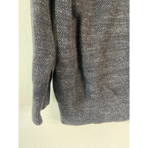 Tommy Bahama men's large grey long sleeve 1/4 zip knit pullover mock neck - Picture 4 of 6